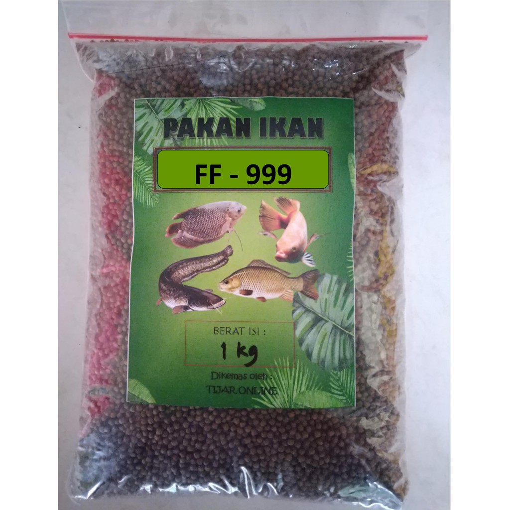 PAKAN IKAN BIBIT PELET APUNG FF-999 repack 1kg | Shopee