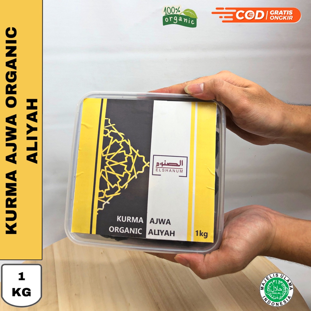 

Kurma Ajwa Aliyah 1 Kg Jumbo Toples / Kurma Nabi Madinah Ajwah