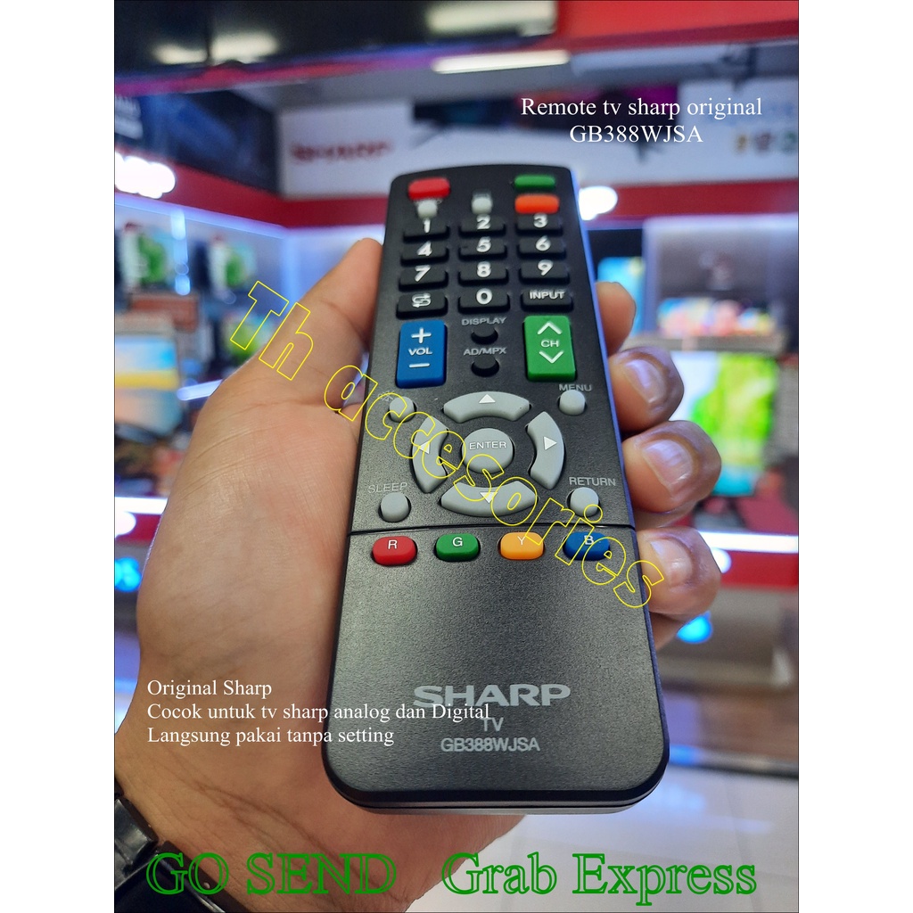 RK Remote tv Sharp Analog dan Digital tv Original GB388WJSA