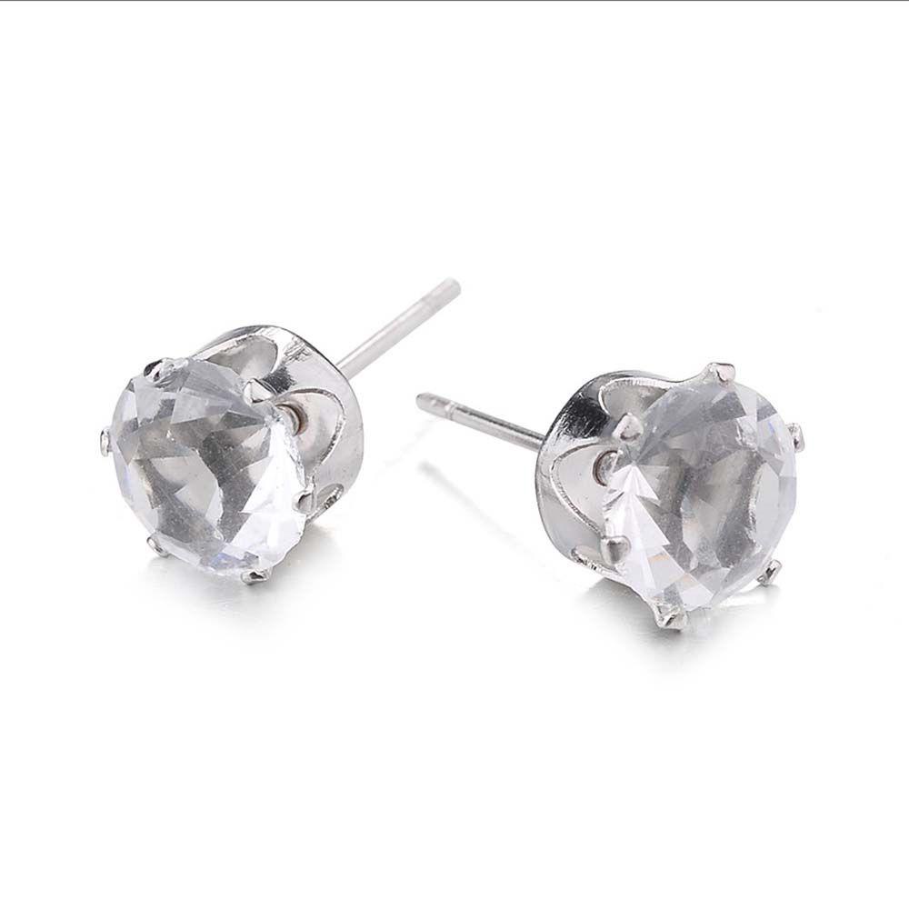 Needway  Set Anting Pernikahan Mewah 6pasang /Set Bulat Geometris Berlian Imitasi Untuk Perhiasan Wanita