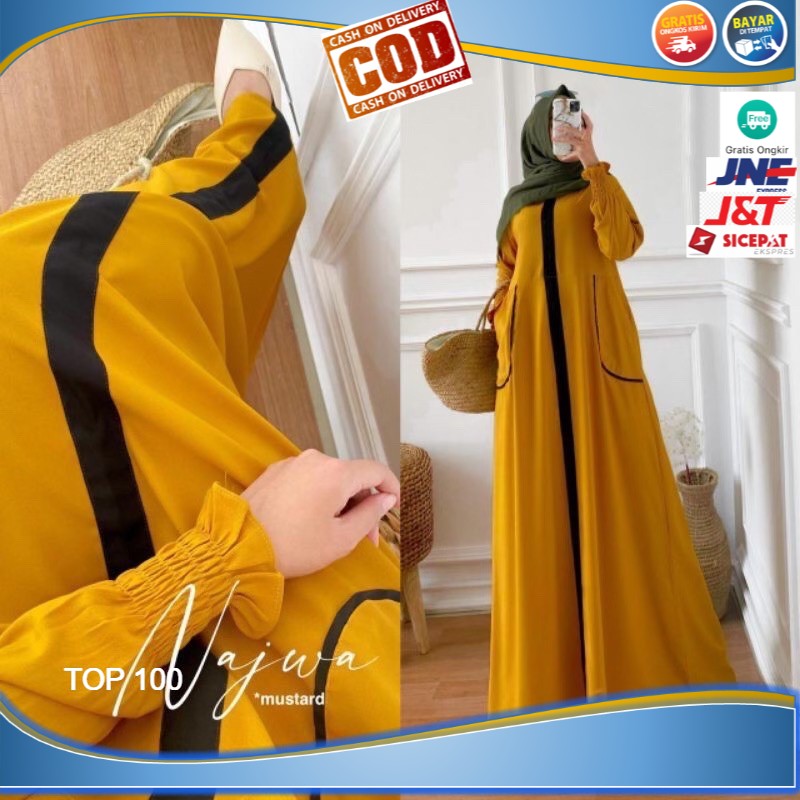 Najwa Maxy / Najwa dress/spassy/gamis premium/gamis murah / READY STOK GAMIS MUSLIMAH NAJWA ORI