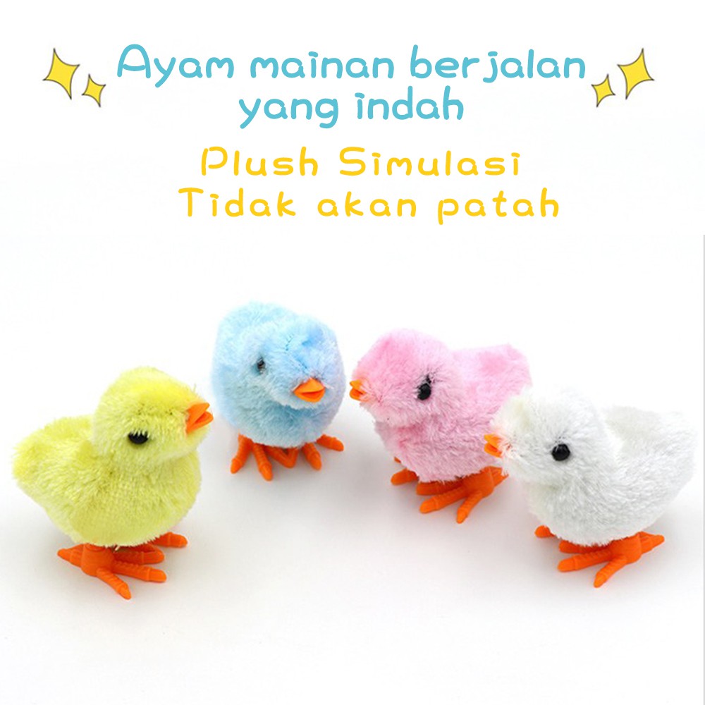 【Stok Baru】 Mainan Ayam yang indah Berjalan otomatis Model ayam