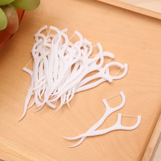 Dental Floss Benang Tusuk isi 30 Pcs Benang Busur Smooth Higienis sebagai Pembersih Sela Gigi