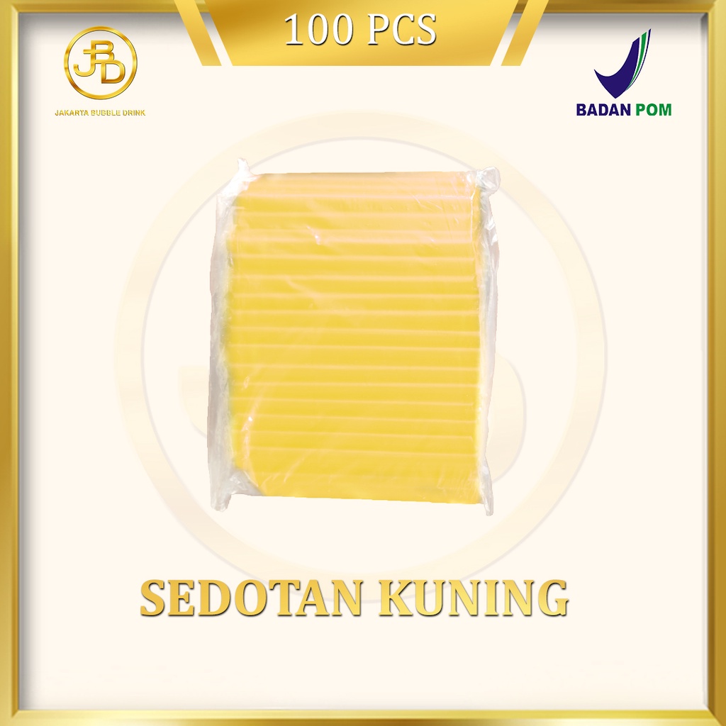 Sedotan Bubble Kuning Full Color