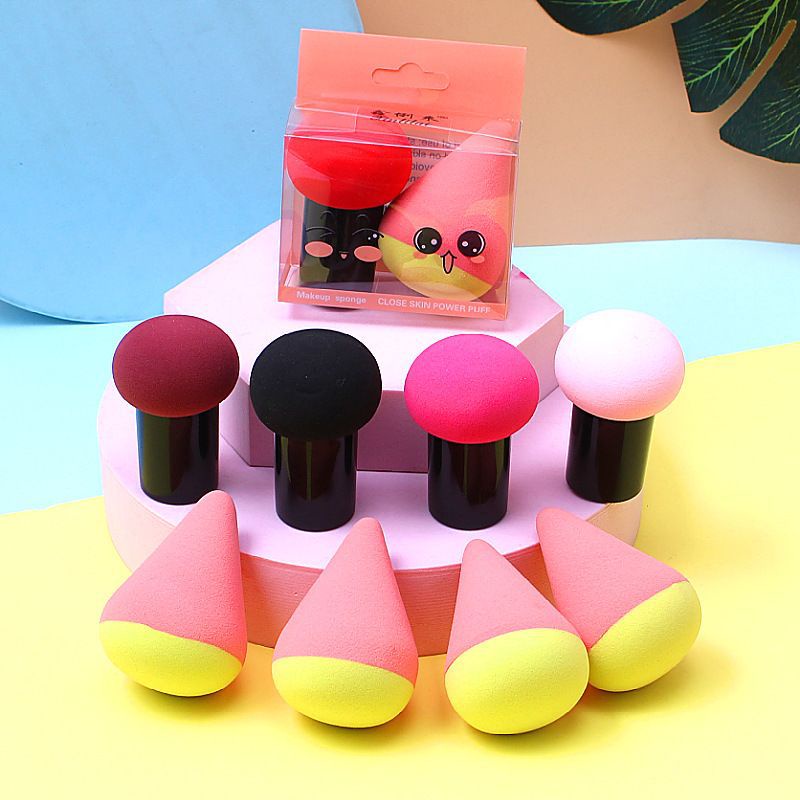 SPONGE BEAUTY SPONGE MAKE UP MURAH 2PCS JAMUR DAN TELUR (xindilai)