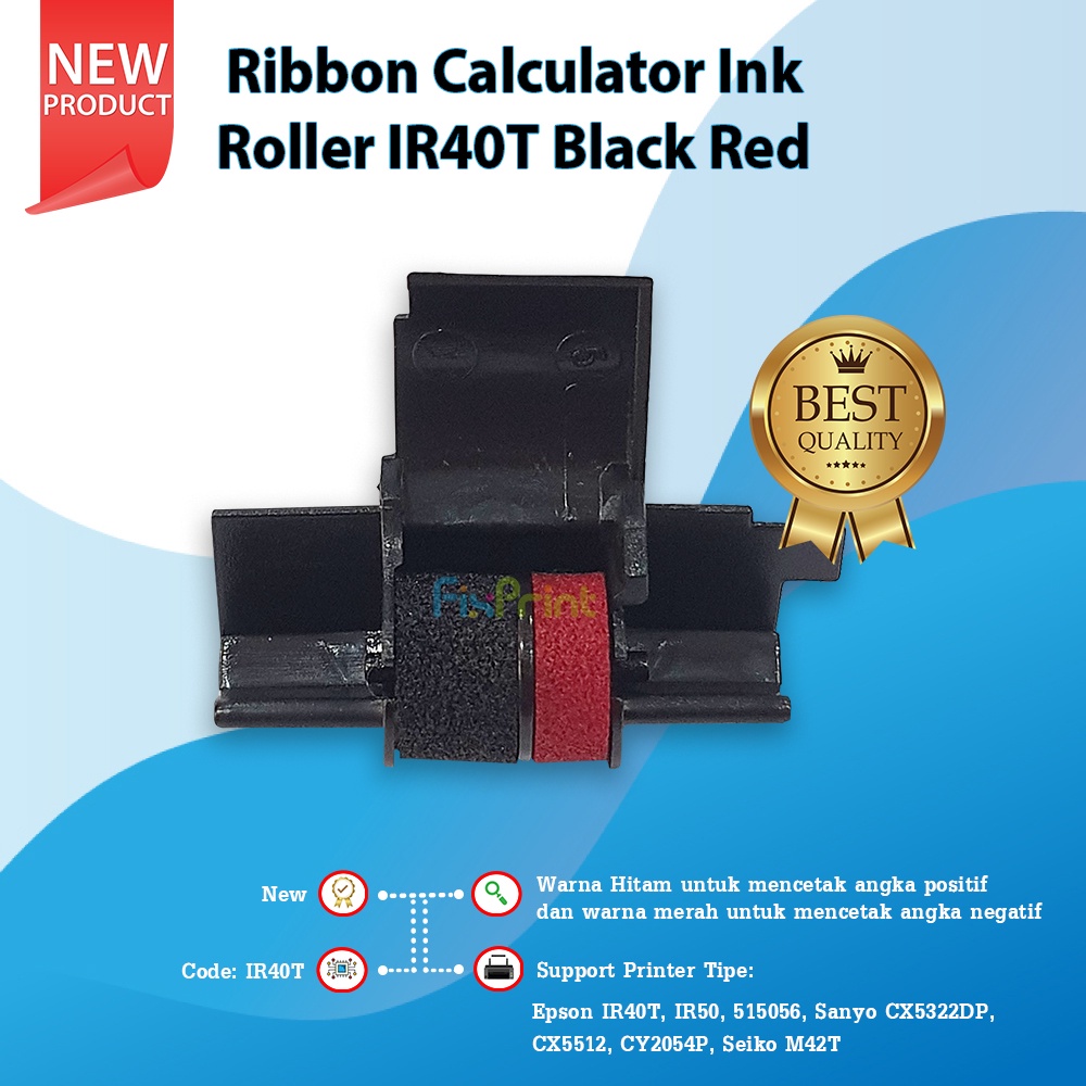 Ribbon Calculator Ink Roller IR40T Black Red Tinta Kalkulator IR-40T B/R For K-Sio HR-110 2620 FR520