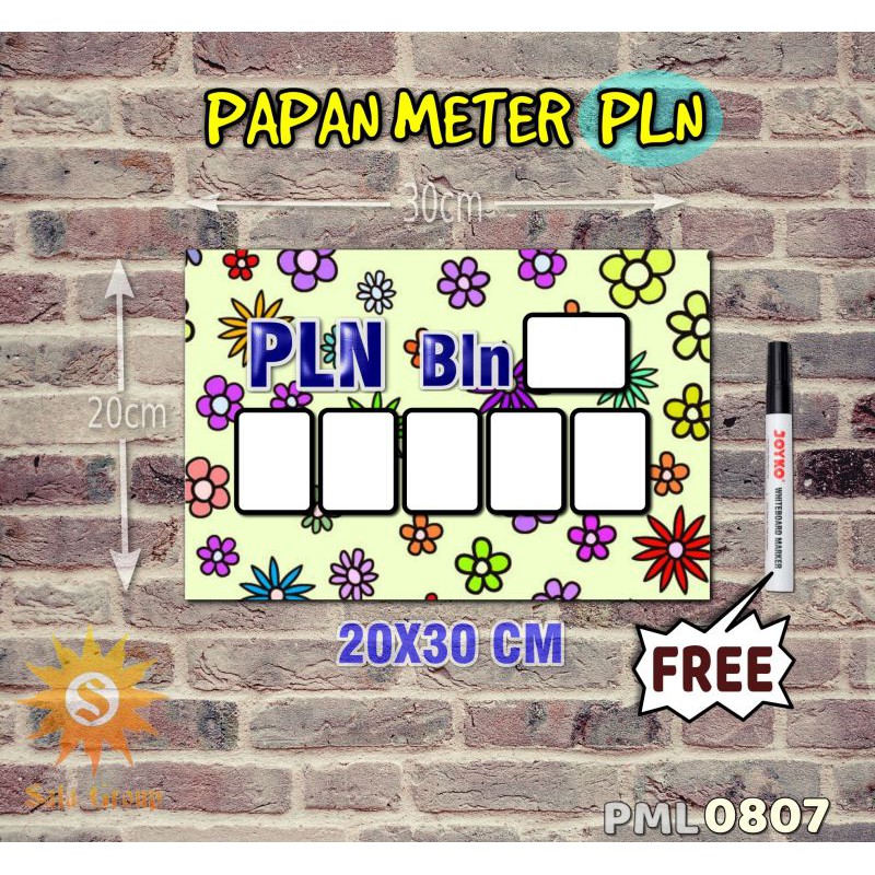 

Safa Papan Meter Listrik PLN PAM motif Unik - Flower 07