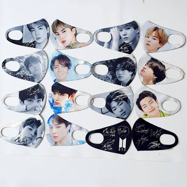 MASKER SCUBA BTS FULL PRINTING KPOP BANGTAN BOYS MEMBER MASKER KOREA MASKER KAIN SCUBA