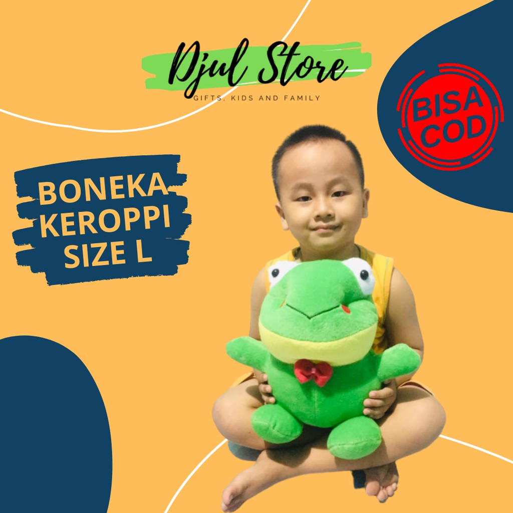 [COD | BAYAR DITEMPAT] BONEKA KODOK KEROPPI MURAH LUCU SIZE L