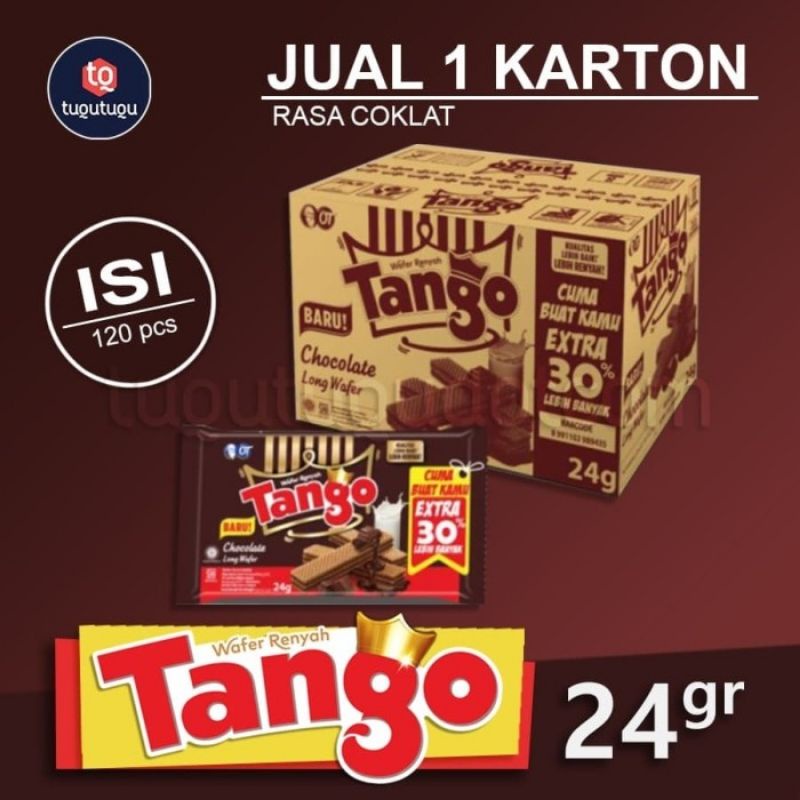 

Tango Wafer Chocolate 17 gram - 1 karton (12 renceng x 10 sachet)