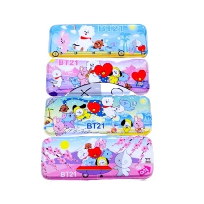 

KOTAK PENSIL TEMPAT PENSIL KALENG 2 TINGKAT / PENCIL CASE