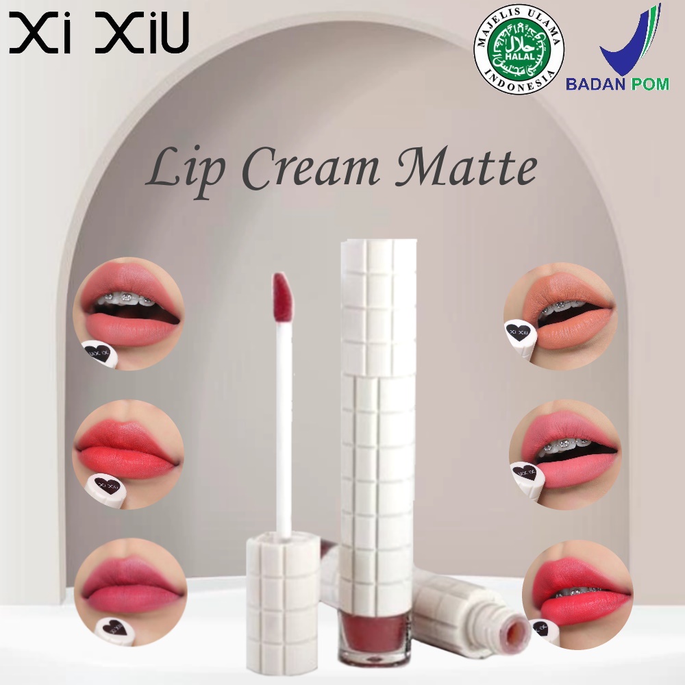 XI XIU Lip Cream Matte - 5gr Lip Cream Ringan ORIGINAL BPOM