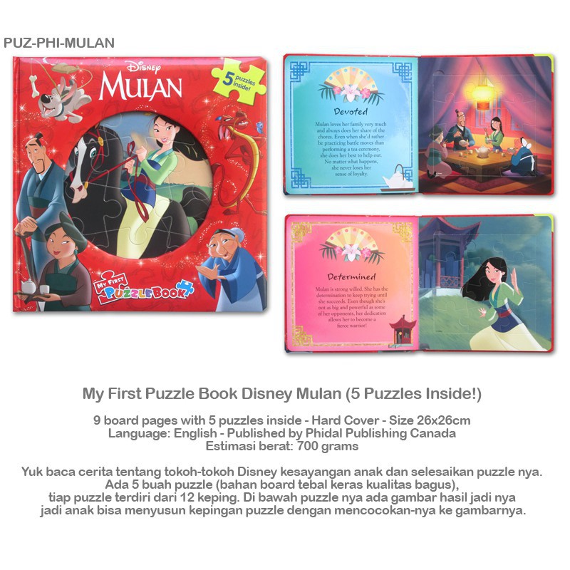 BUKU ANAK MY FIRST PUZZLE BOOK DISNEY MULAN