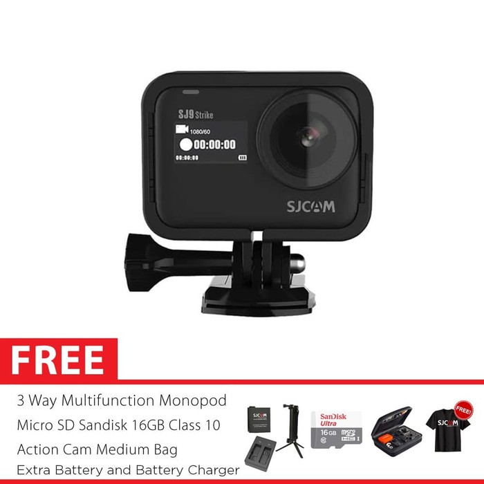 SJCAM SJ9 Strike 4K Supersmooth EIS Action Kamera 3 Way Master 16GB