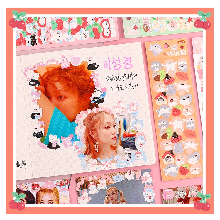 Dpp-6 / 8 / 12pcs Stiker Motif Artis Kpop Kawaii Untuk Dekorasi Album Foto DIY