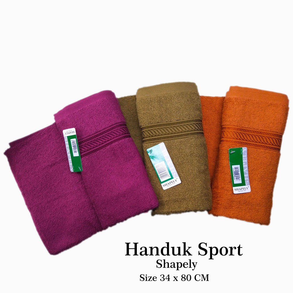 Handuk Sport Polos Shapely 34 x 80 cm  - Random Colour