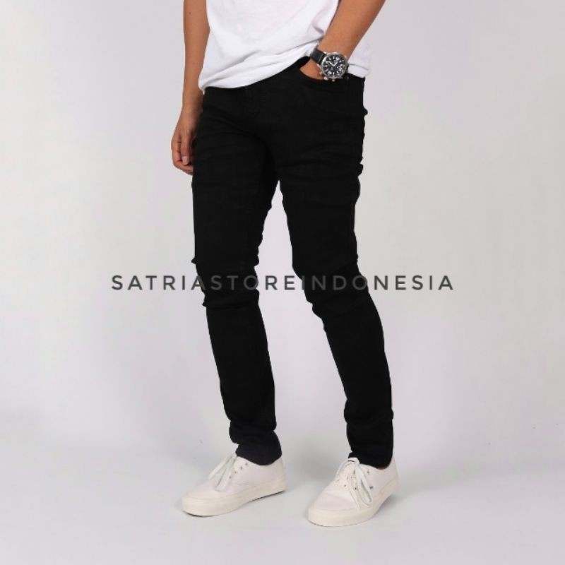 CELANA HITAM PRIA SKINNY JEANS STRETCH PREMIUM QUALITY