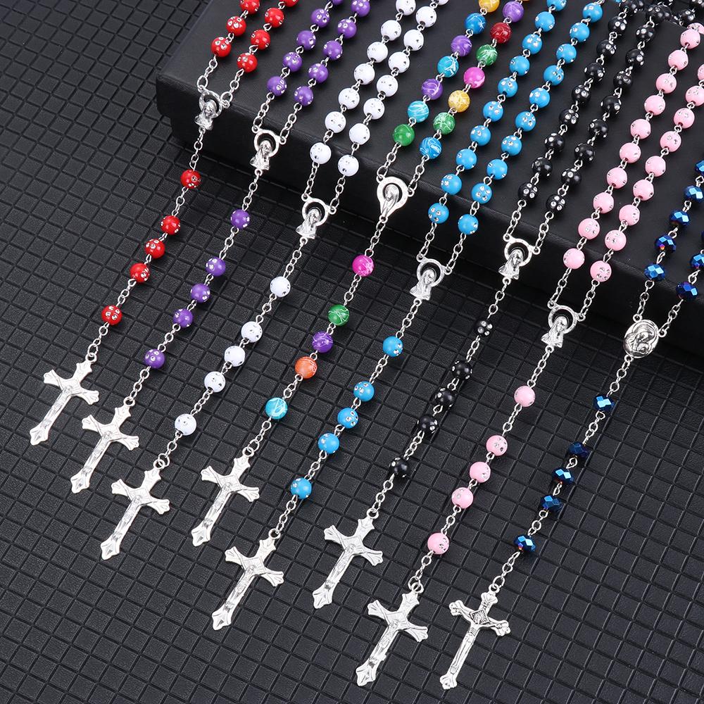 Suyo 1pc Kalung Katolik Set Kalung Liontin Gadis Remaja Berbagai Gaya