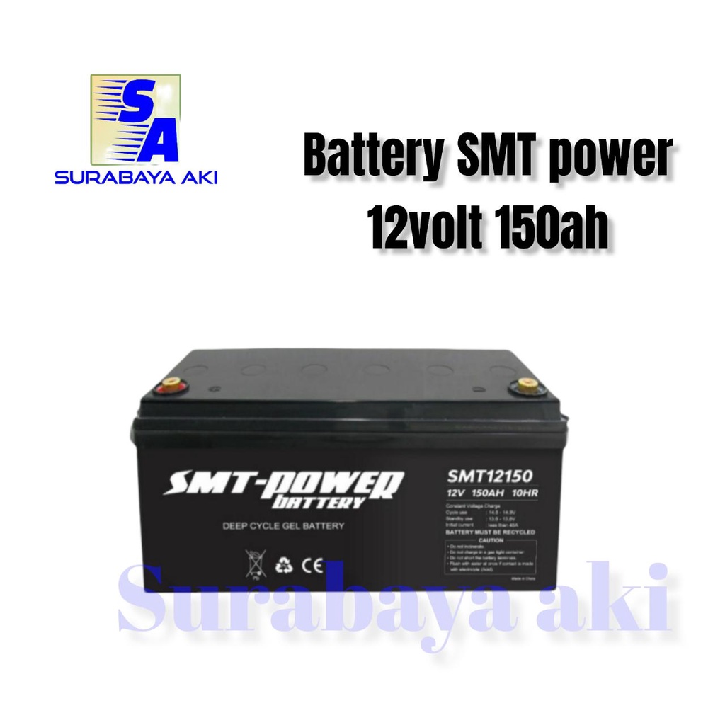 Battery VRLA  Aki Kering Deep Cycle  Aki Solar Panel 12V 150AH smt power 12volt - 150ah smt power