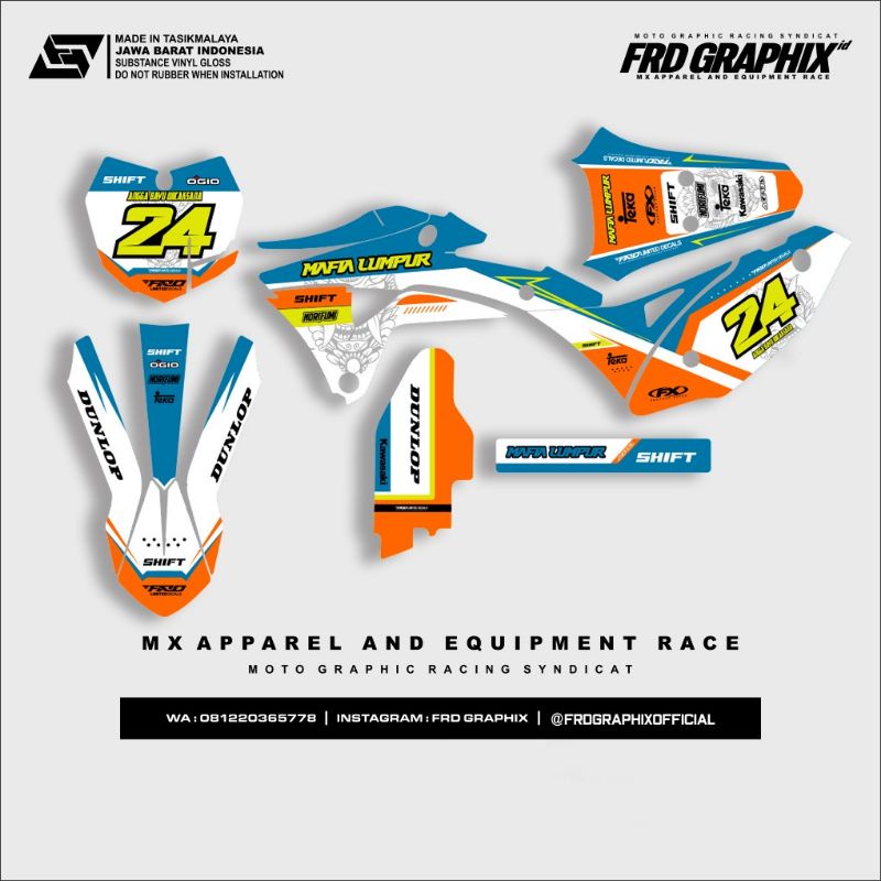 Decals Sticker Klx 150 spakbor gordon