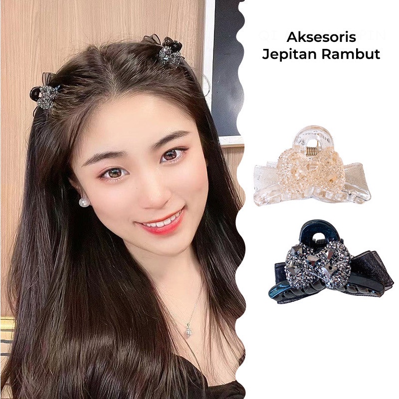 Jepit Rambut Jedai Korea Perempuan Dewasa Aksen Kain Jaring Jepitan Rambut Cewe Fashion Lucu AK229