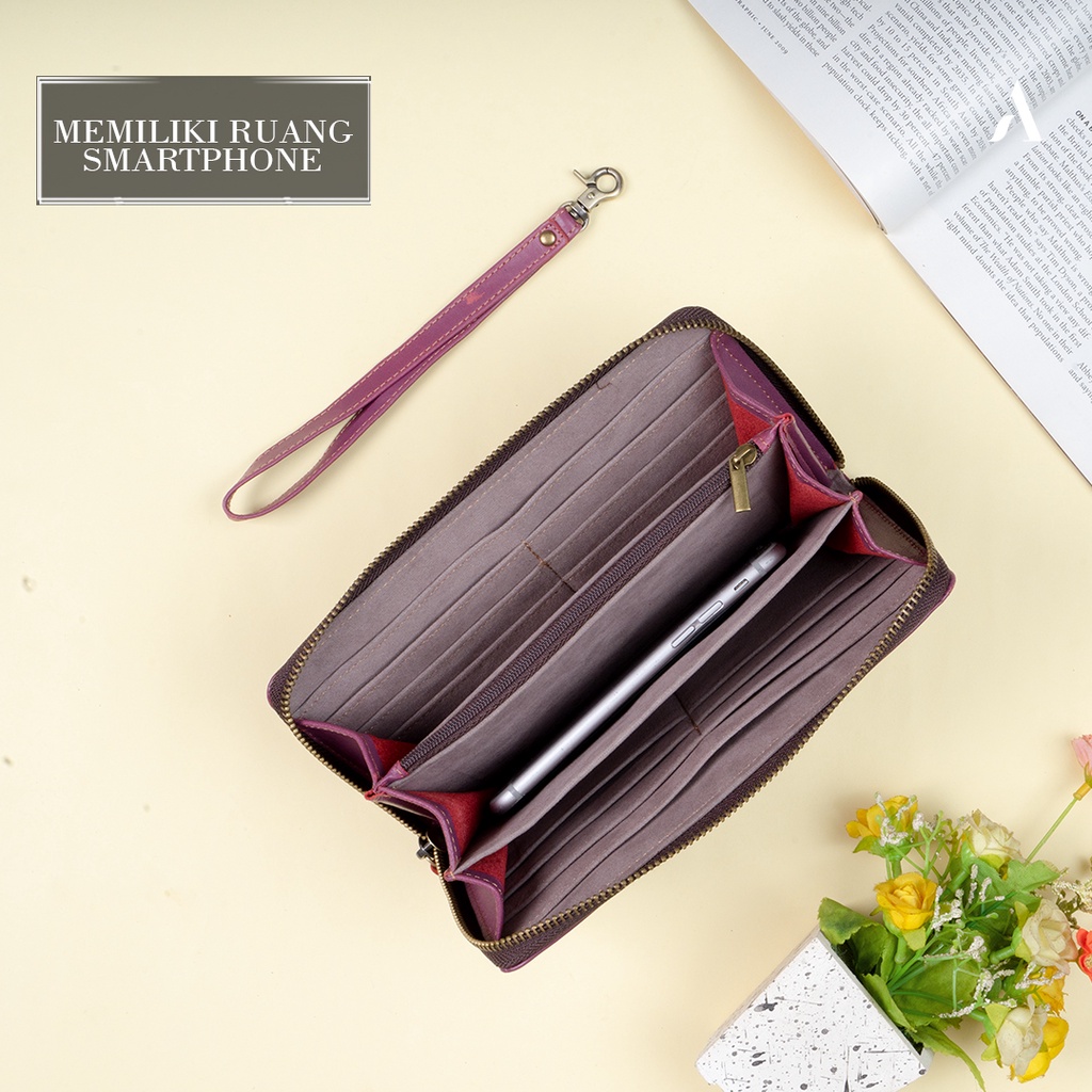 REVEN LEATHER - Dompet panjang kulit sapi asli Alona Fiorra Wallet