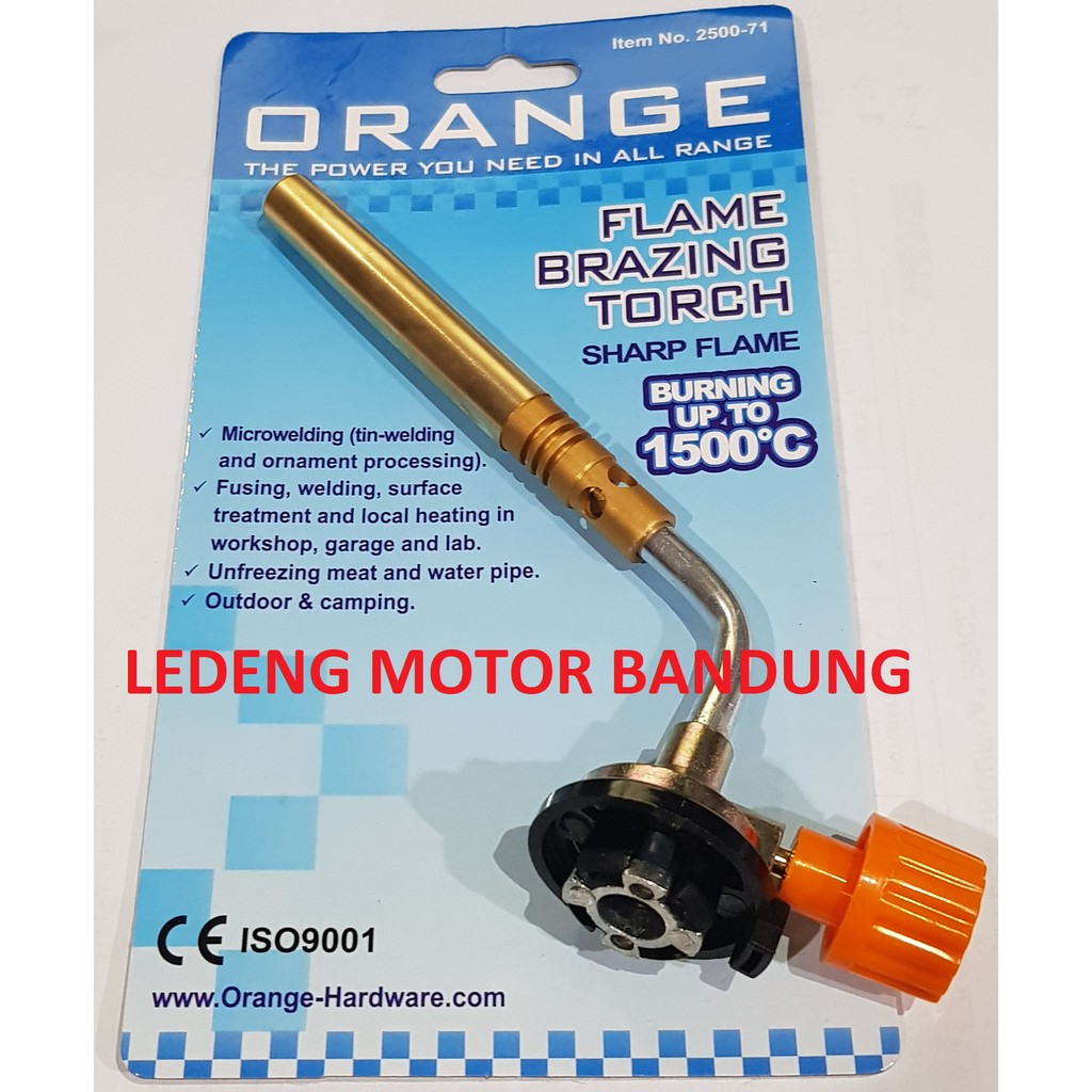 Orange Kepala Las Portable Korek Flame Gas Blow Torch Welding