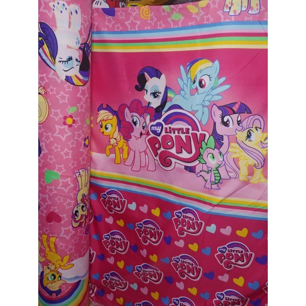 kain sprei motif karakter kuda poni lucu anak perempuan halus harga satu meter