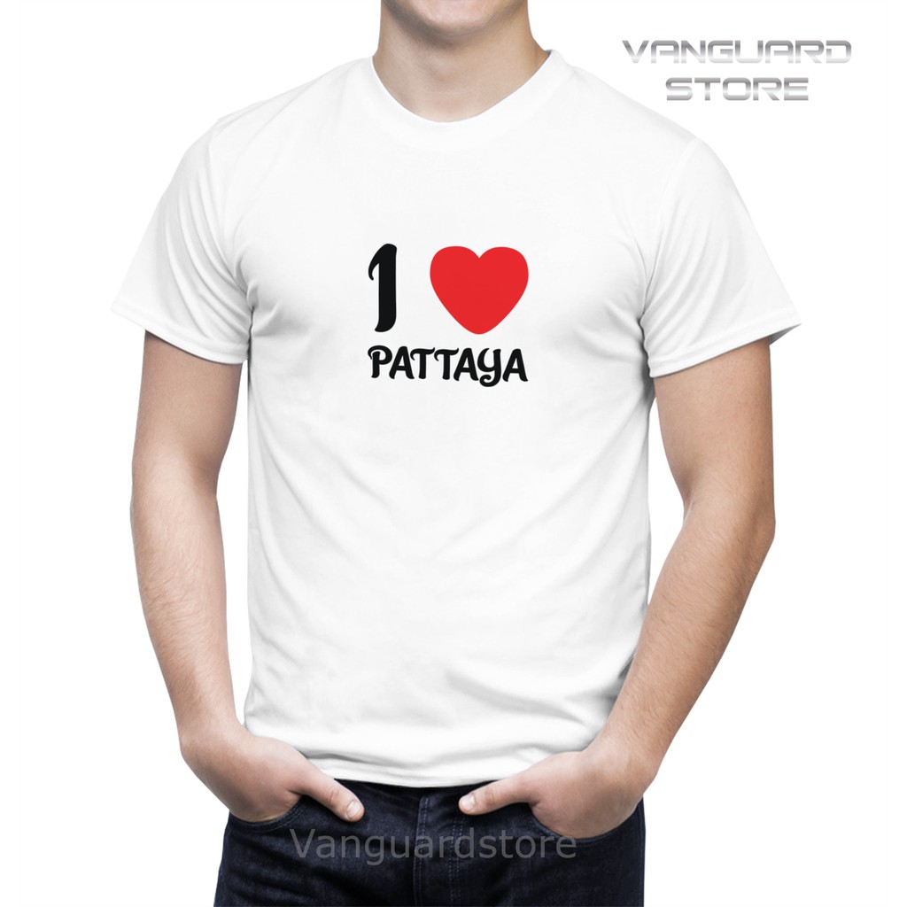 KAOS I LOVE PATTAYA COMBED 20S COWOK WANITA PRIA COWO UKURAN BAYI - DEWASA JUMBO BIG SIZE 0 - 4XL