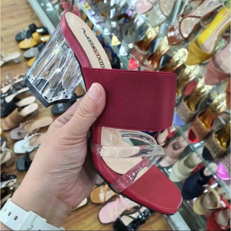 Goship heels kaca  7cm