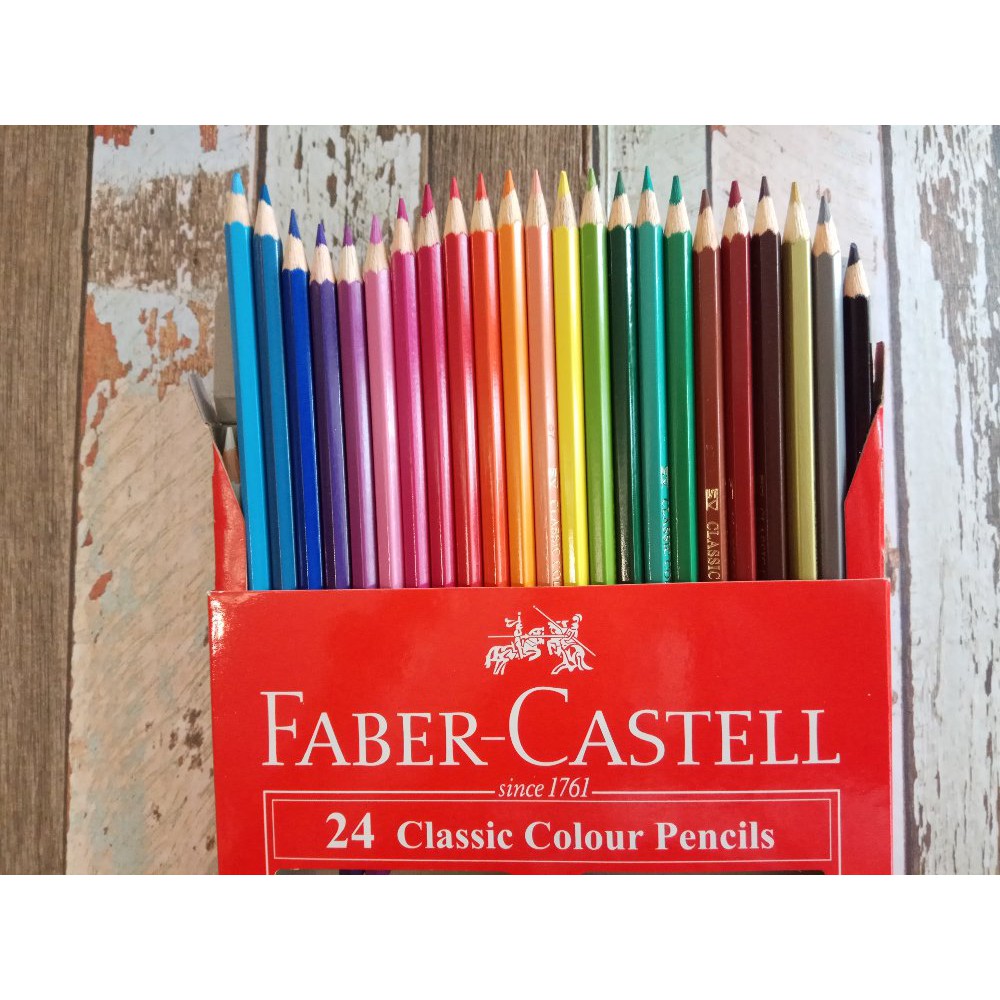 

PENSIL 24 WARNA FABER CASTELL CLASSIC / PANJANG