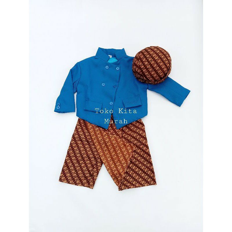 Termurah‼️Baju Beskap Bayi Laki Laki - Setelan baju adat anak laki laki  - Setelan Baju jawa anak laki laki  | beskap anak | lurik anak // baju adat anak // tedak siten