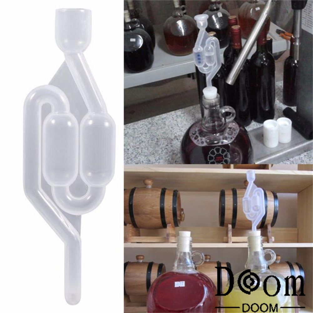 Ready Stock Homemade Wine Vent Air Lock Exhaust One Way Home Brew Wine Fermentation Airlock Check Valve Water Sealed Valves Doom Shopee Indonesia