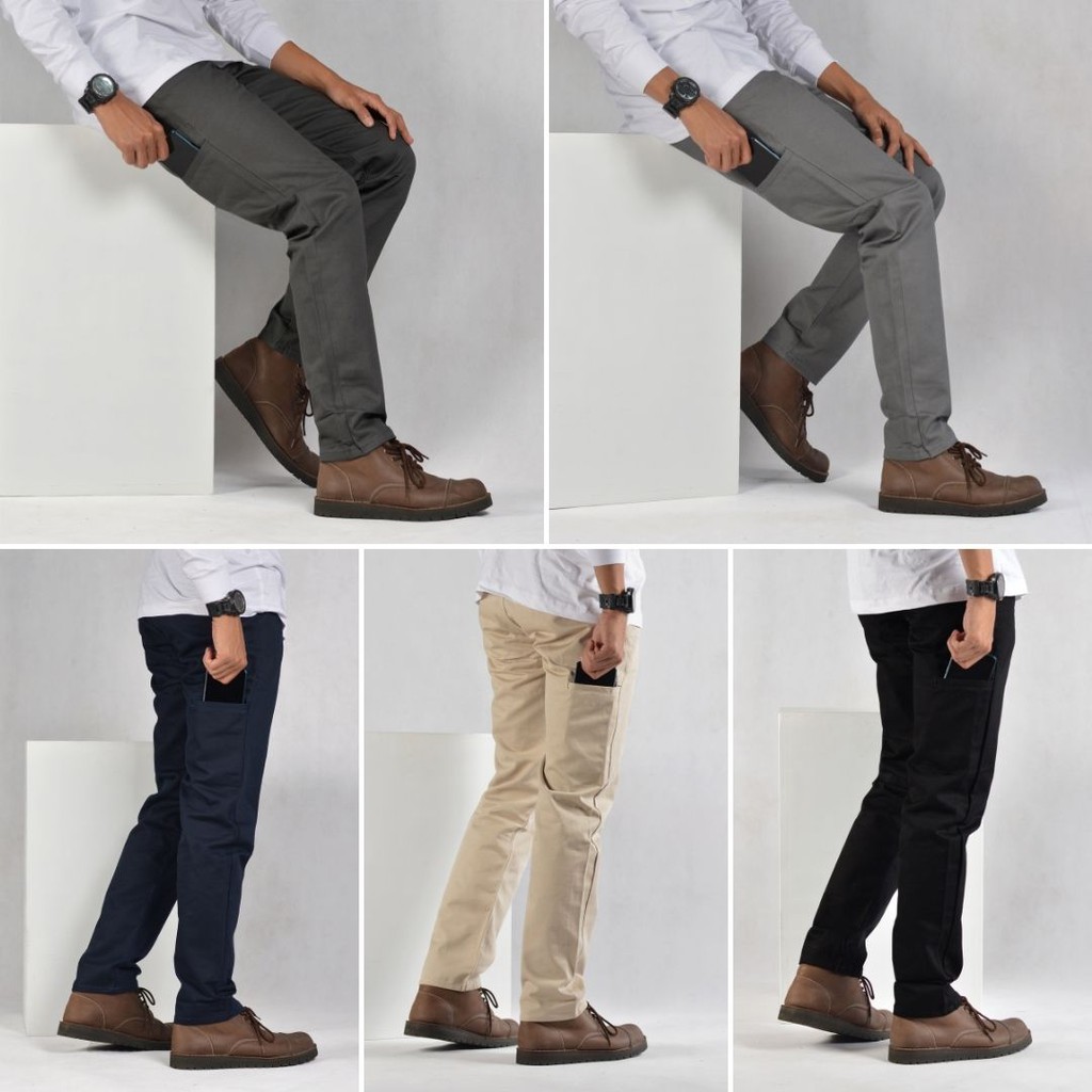 In One Chino Panjang Pocket Grey