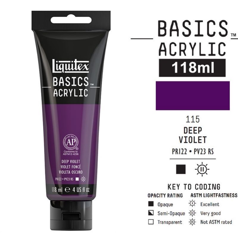 

LIQUITEX BASICS ACRYLIC COLOUR 118 ML DEEP VIOLET