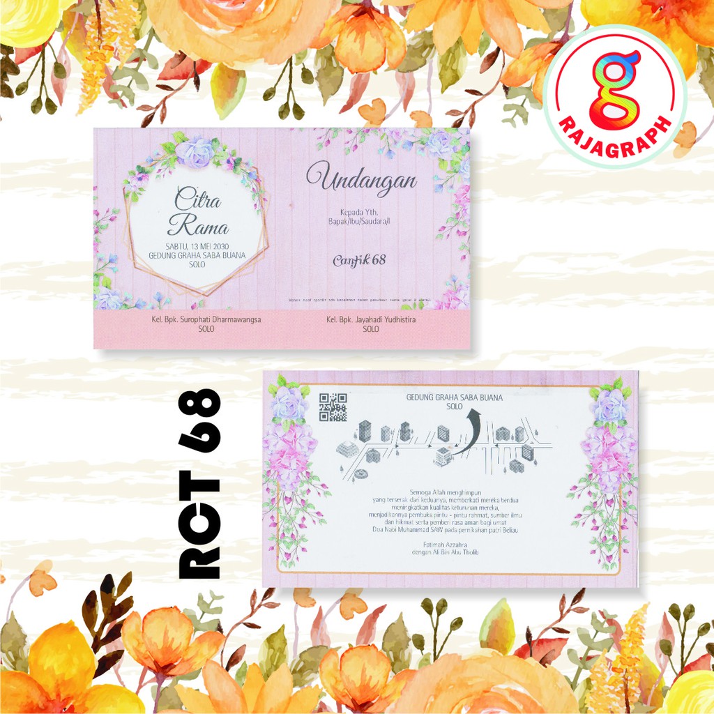 UNDANGAN PERNIKAHAN MURAH CANTIK ELEGAN UNIK LUCU