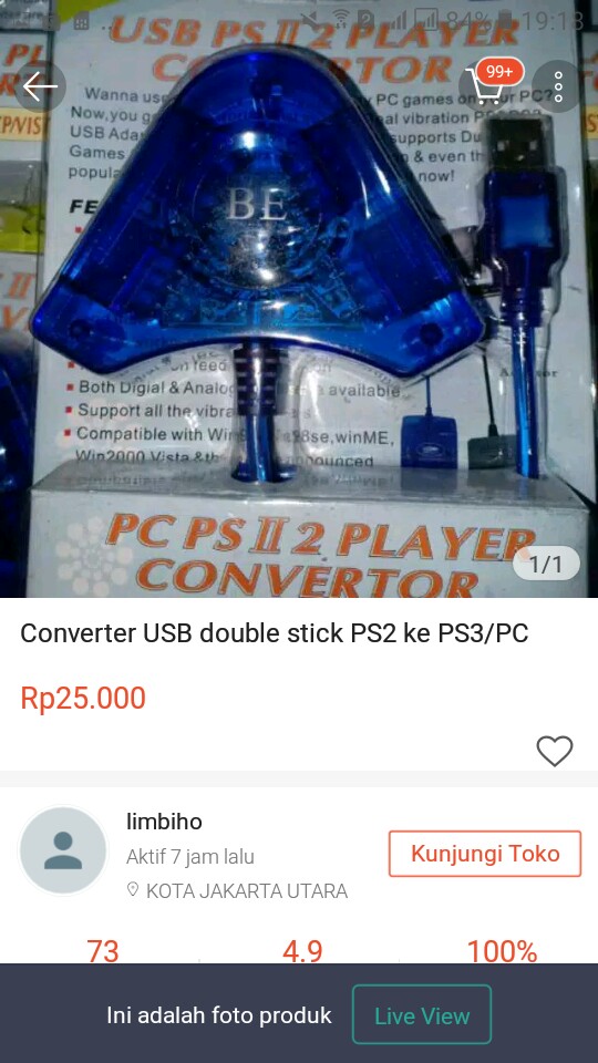 Converter Usb Double Stick Ps2 Ke Ps3/pc