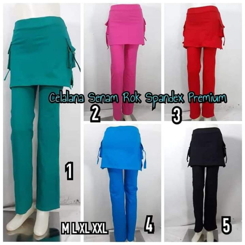 celana senam rok kantong/aerobic