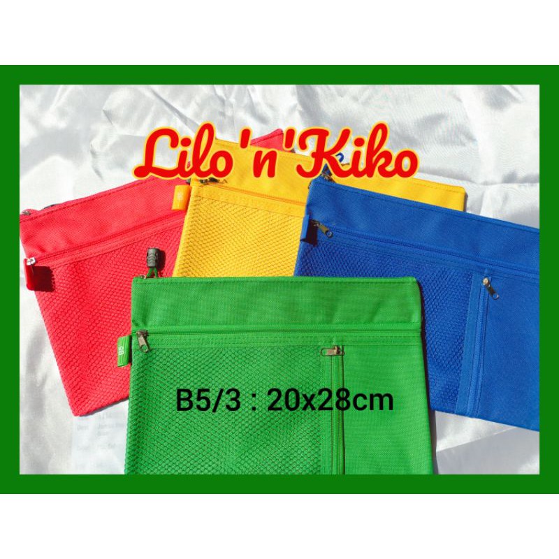 

map dokumen resleting jaring / zipper bag b5/3 slt