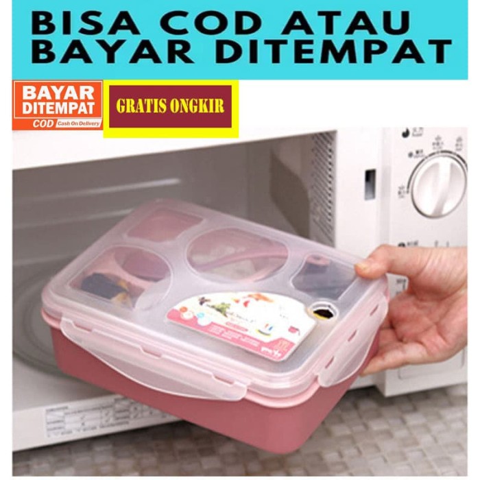 PALING LARIS - DP048 LUNCH BOX MICROWAVE SAFE / KOTAK MAKAN MICROWAVE / BENTO BOX