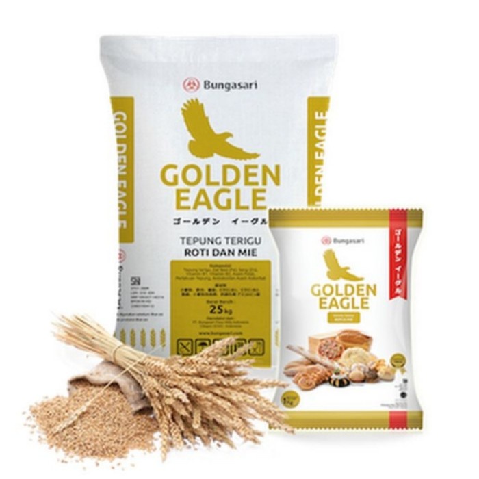 

cs01477 Golden Eagle Tepung Terigu Untuk Roti Dan Mie 1Kg Da01D100