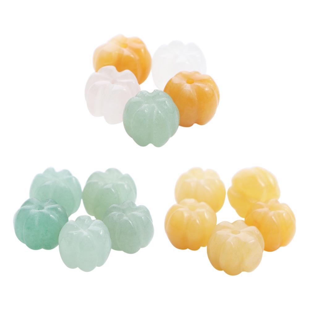 Needway Manik-Manik Longgar 5 Pcs Alami Kalung Manik-Manik Tusuk Jarum Dongling Giok Temuan Kerajinan DIY Membuat Perhiasan