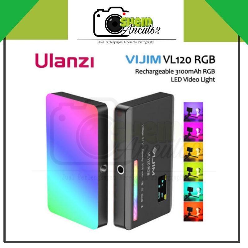 Ulanzi VIJIM VL120 RGB 20 LED Light Video Lampu Studio LED Video Ulanzi Vijim VL-120 vl120 Rgb