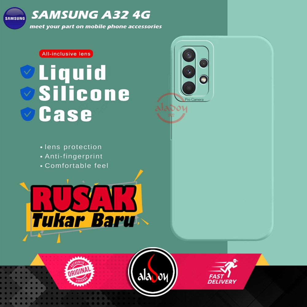 Case Samsung A32 4G Soft Case Liquid Silicone Pro Camera Premium Casing