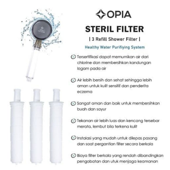Opia - Steril Filter Shower Refill Pack (FILTER ISI 3PCS)