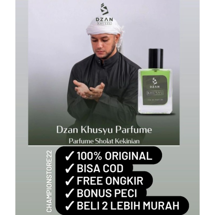 Parfum sholat DZAN Khusyu parfume halal EDP aroma cewek cowok pria wanita original tahan lama non alcohol