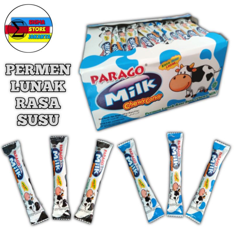 

Permen Lunak Rasa Susu Chewy Candy Parago Milk [Eceran]