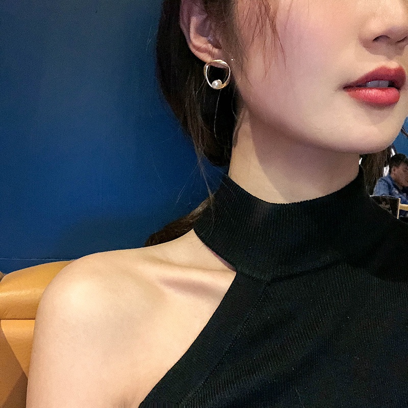 Anting Tusuk Mutiara Lucu Ala Korea Untuk Wanita