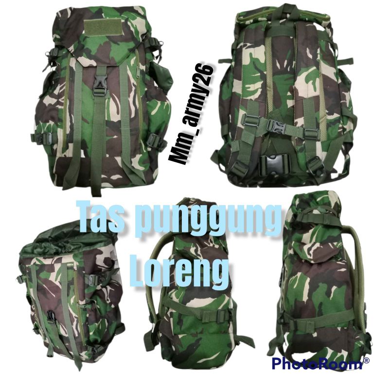 tas punggung loreng tni