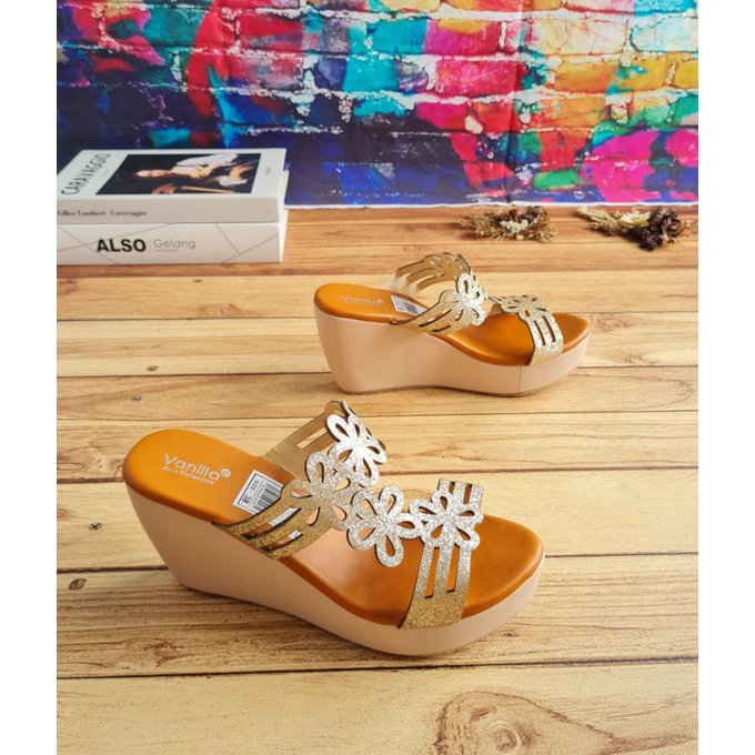 ABBUSHOES Ph 18 wedges laser sol karet febby 7cm